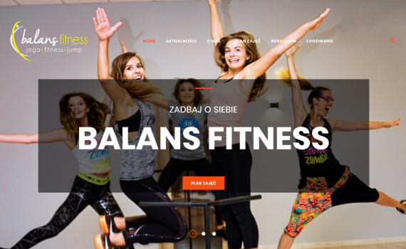 Strona internetowa fitness